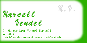 marcell vendel business card